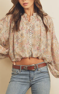 Dress Forum Ivory Multi Button Down Blouse