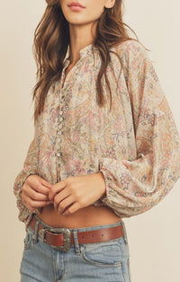 Dress Forum Ivory Multi Button Down Blouse