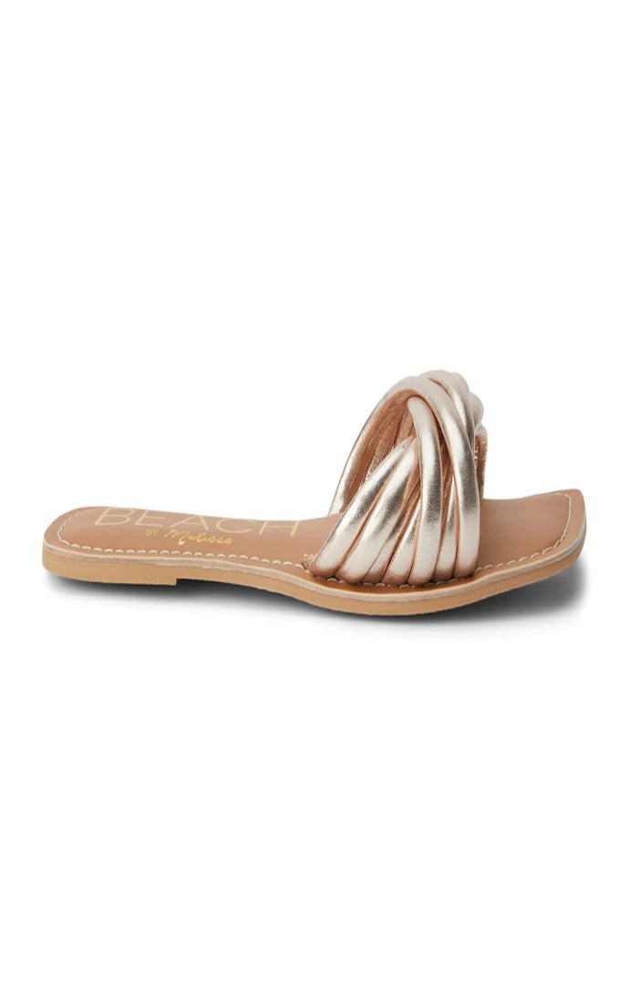 Gale Gold Multi Strap Flat Sandals
