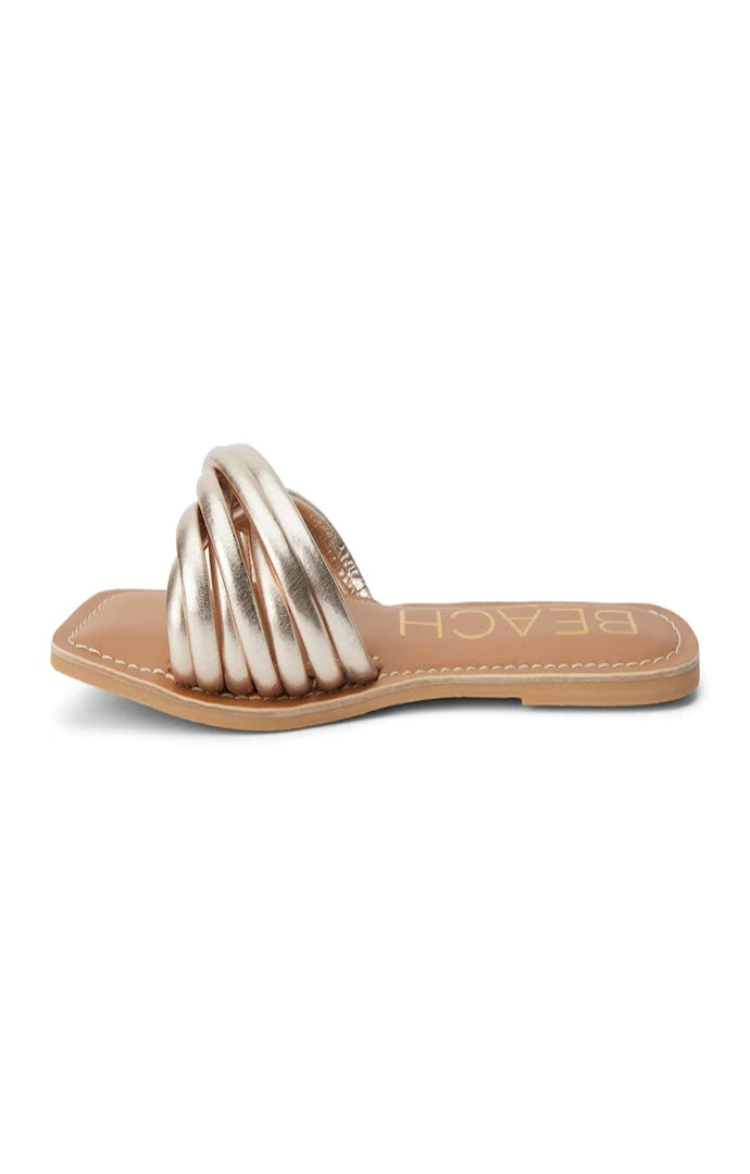 Gale Gold Multi Strap Flat Sandals