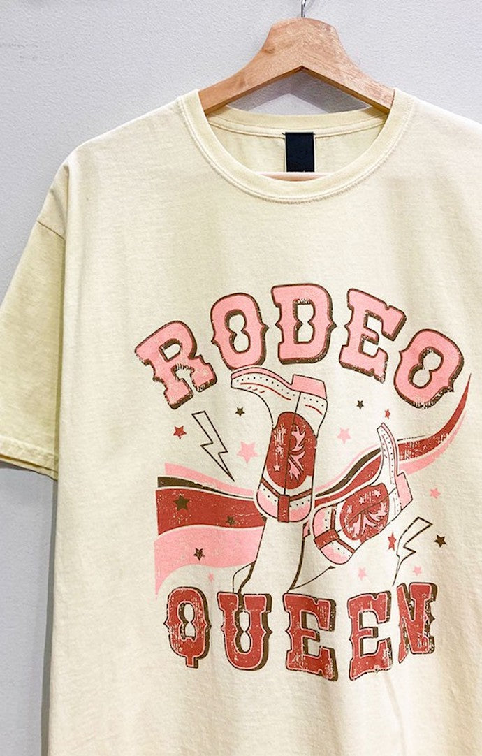 Sweet Claire Off White "Rodeo Queen" Graphic Tee