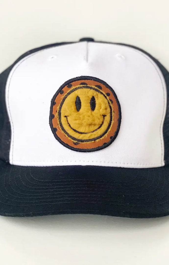 Happy Trucker Black Have A Nice Day Trucker Hat