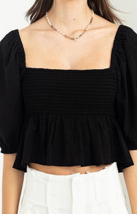 HYFVE Black Peplum Top