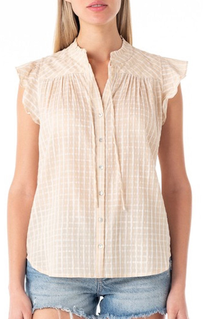 Lovestitch Natural Plaid Blouse