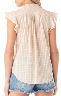 Lovestitch Natural Plaid Blouse