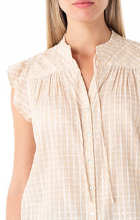 Lovestitch Natural Plaid Blouse
