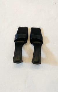 Chinese Laundry Black Heeled Slides