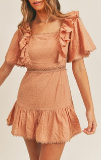 Summer Love Salmon Lace Dress