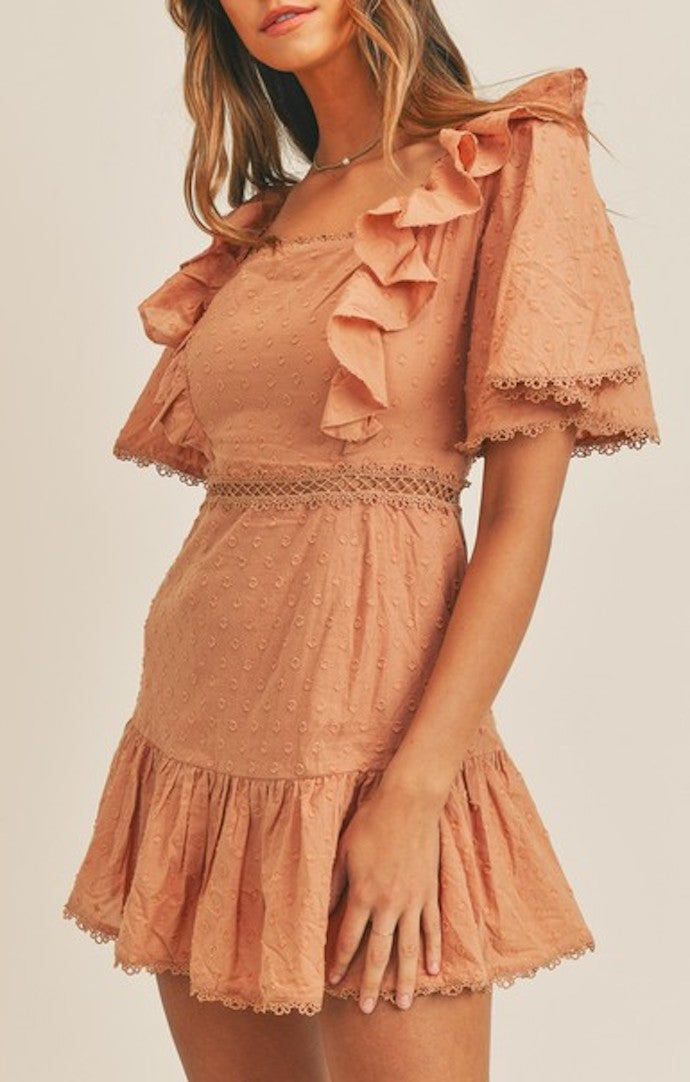 Summer Love Salmon Lace Dress