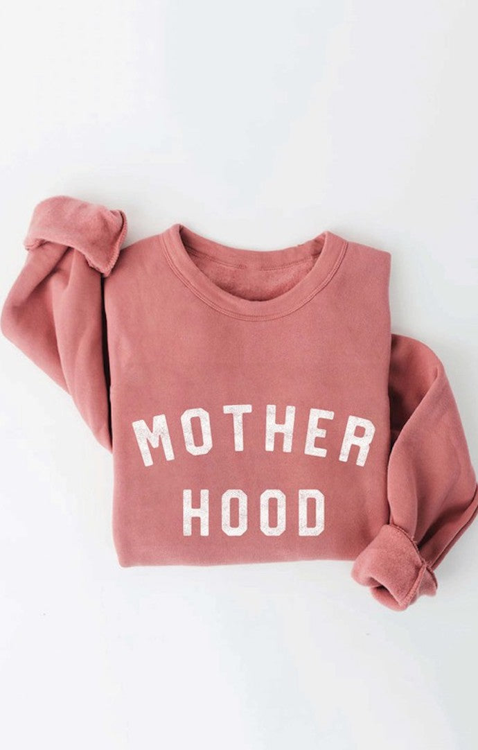 “Motherhood” Mauve Crew Neck Sweatshirt