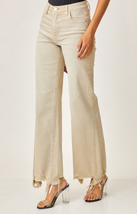 Risen Khaki High Rise Jeans