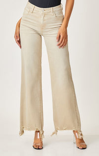 Risen Khaki High Rise Jeans