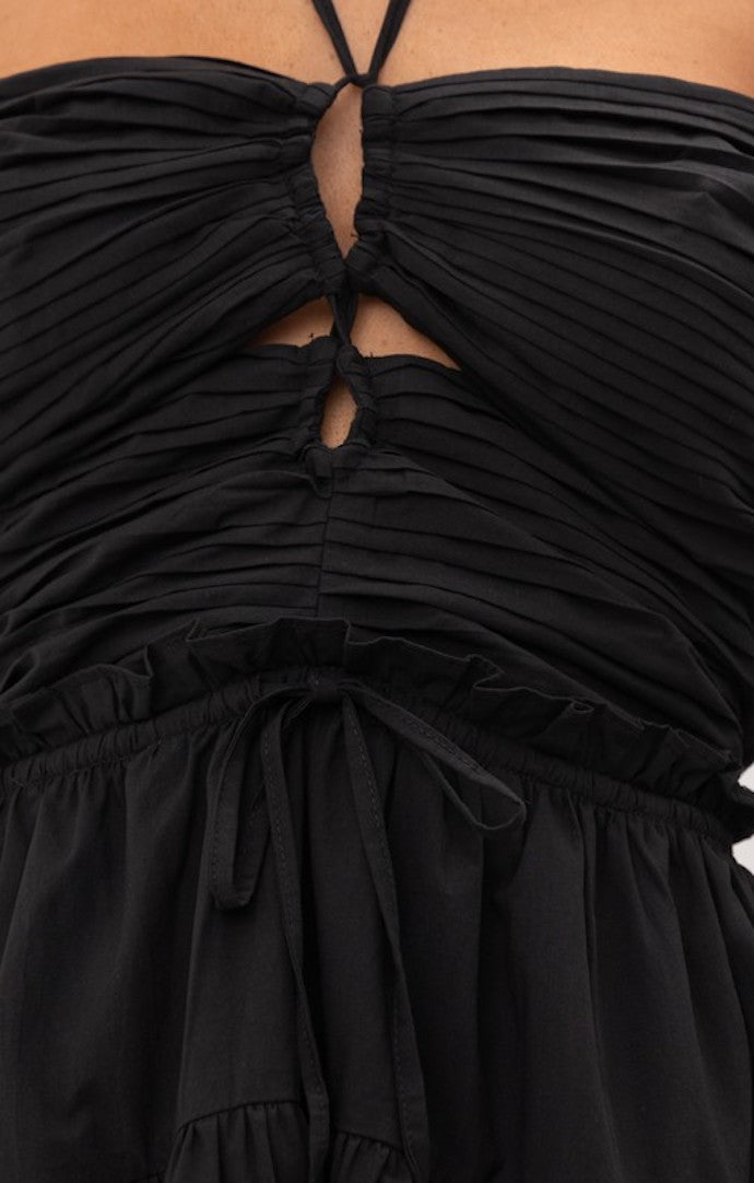 Frequency Black Cut Out Dress
