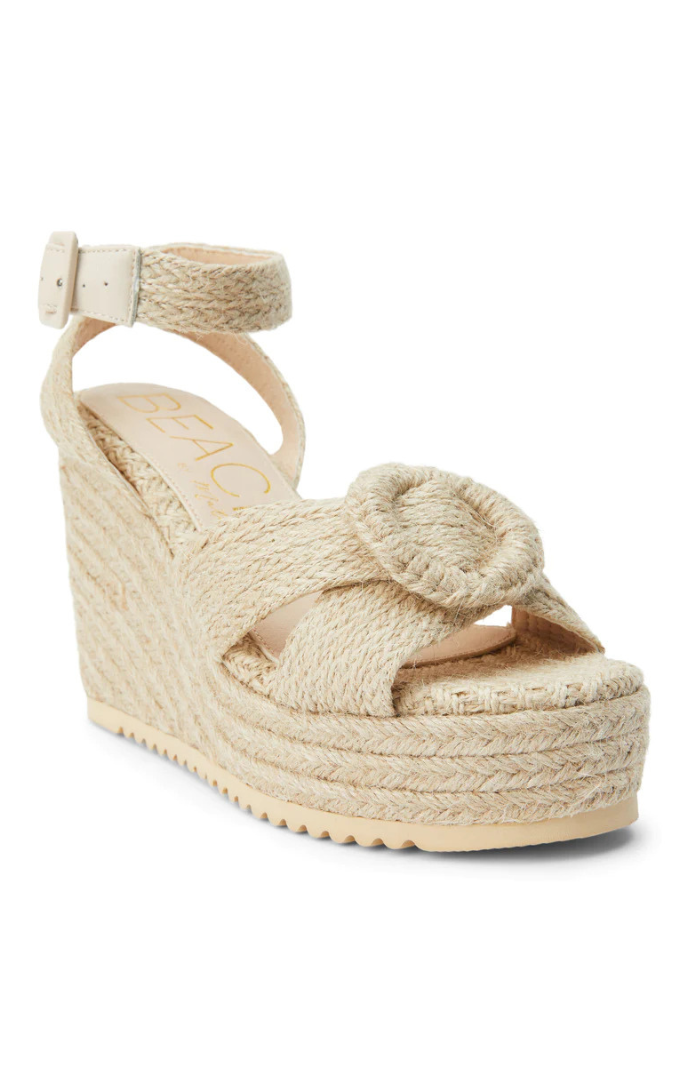 Matisse beach Kai Natural Woven Wedge Sandal