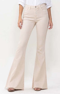 Vervet Parchment Super Flare Jeans