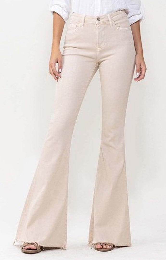 Vervet Parchment Super Flare Jeans