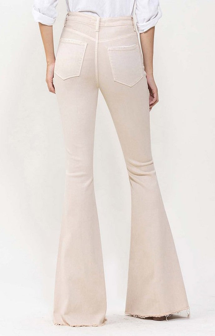 Vervet Parchment Super Flare Jeans