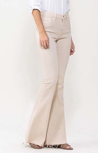 Vervet Parchment Super Flare Jeans