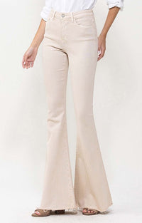 Vervet Parchment Super Flare Jeans