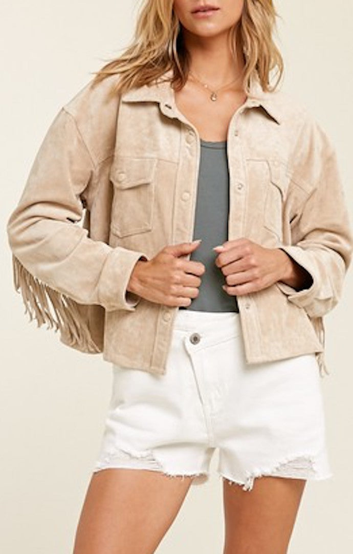 Wishlist Sand Suede Jacket