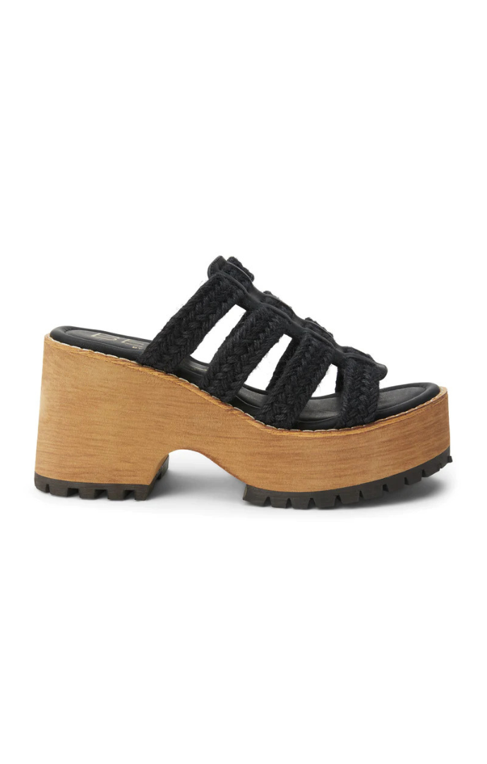 matisse beach Daze Black Rope Wedge Sandal