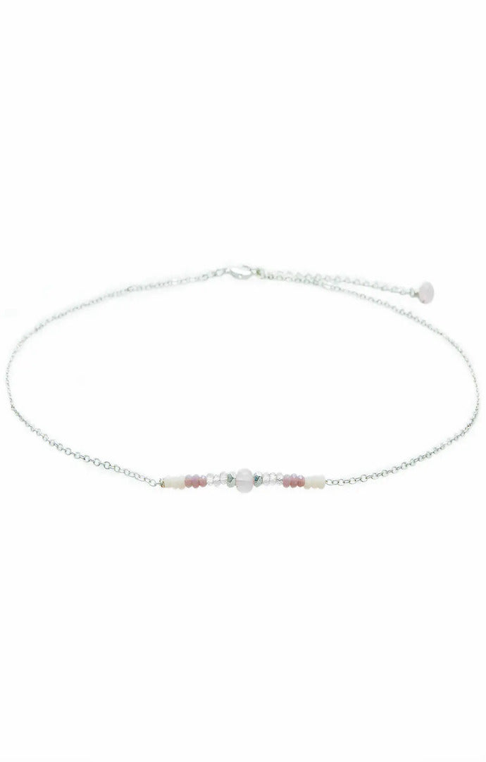 Lotus and Luna Crystal Goddess Necklace