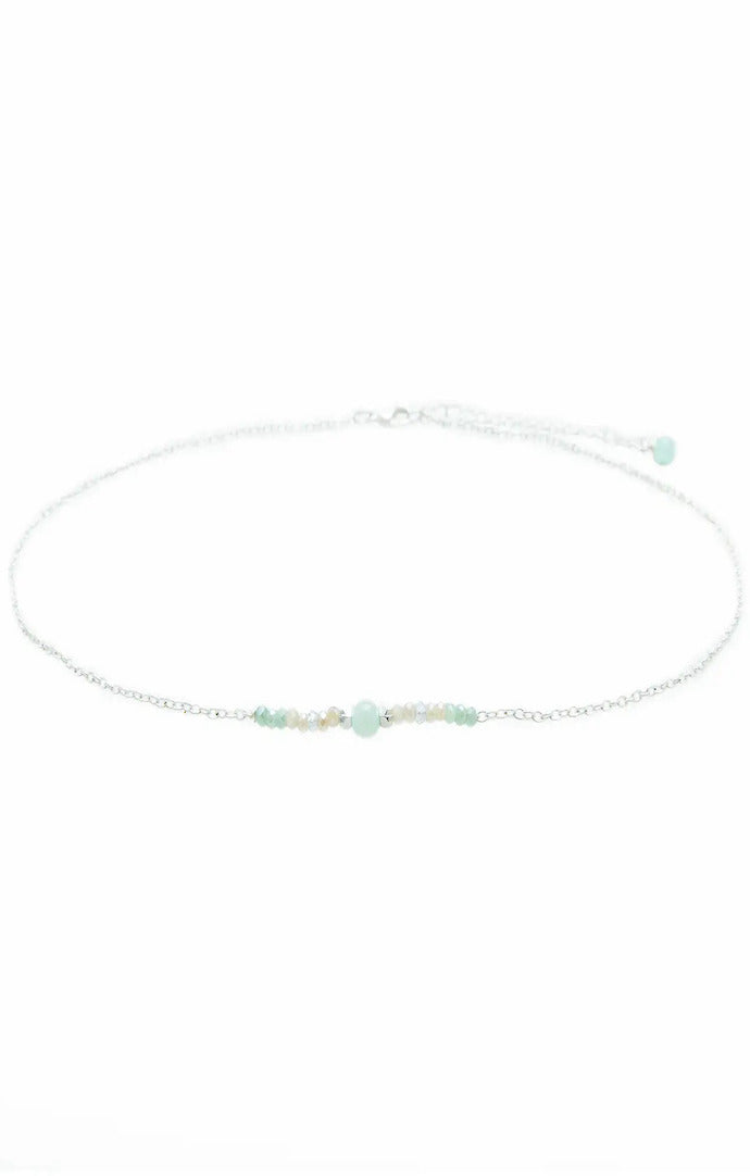 Lotus and Luna Beaded Goddess Necklace
