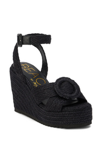 Matisse beach Kai Black Woven Wedge Sandal