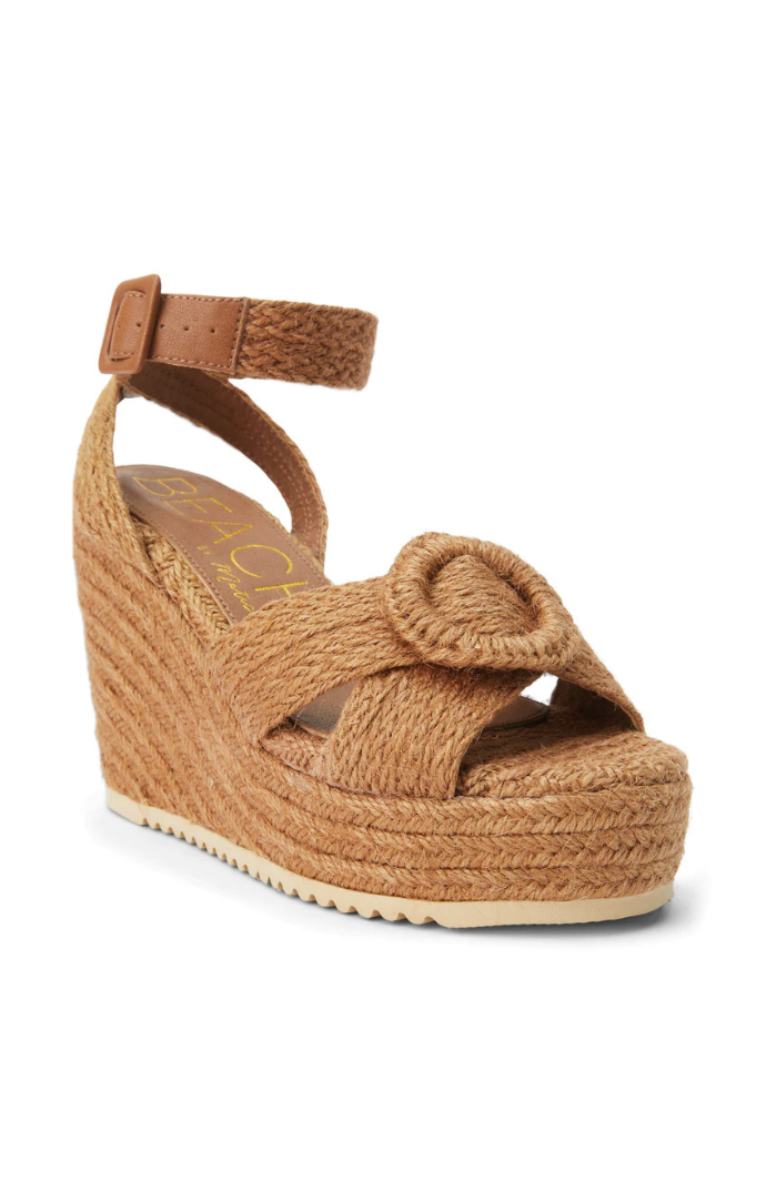 Matisse beach Kai Terracotta Woven Wedge Sandal 